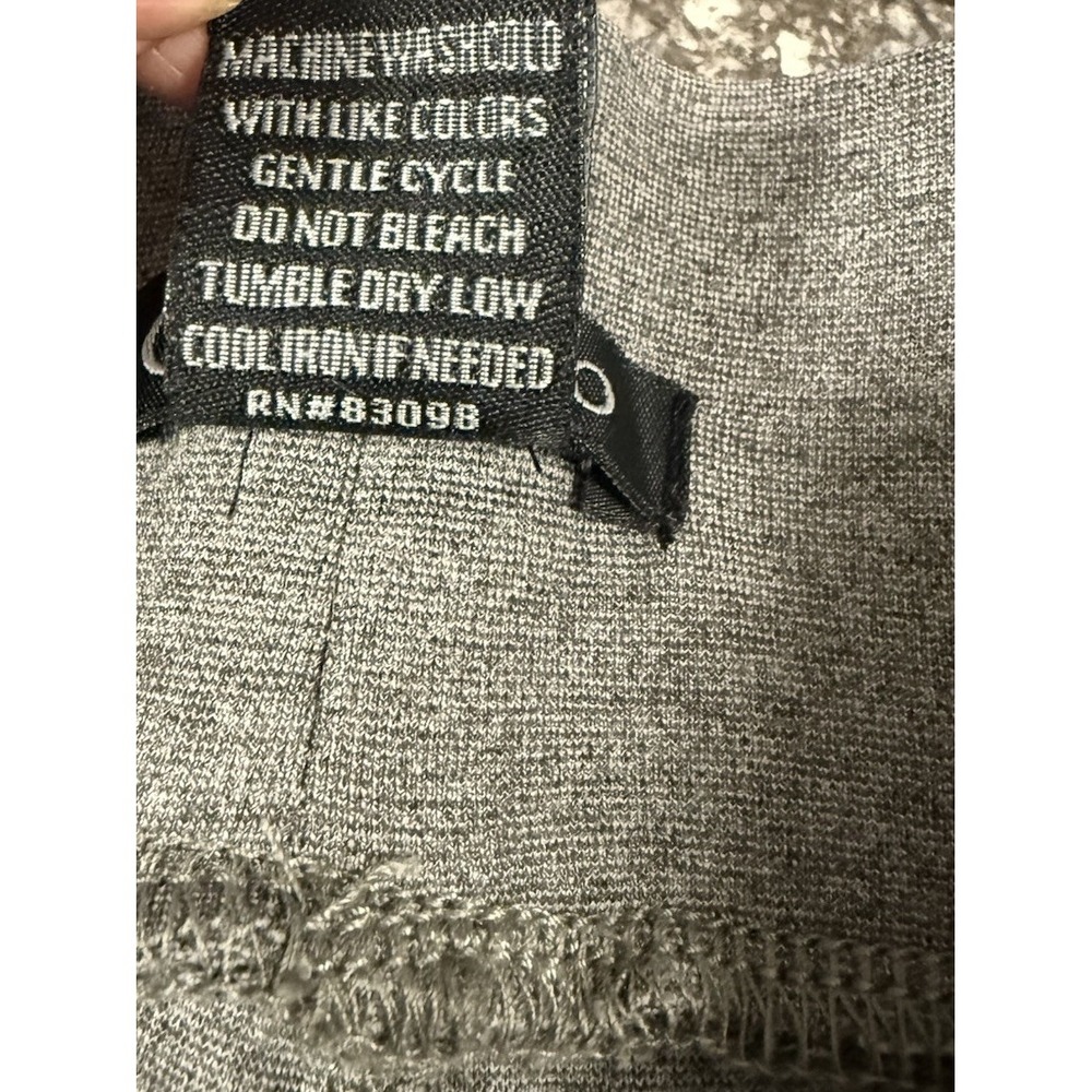 Ci‎ Sono Womens Straight Fit Stretch Pants Gold Double Zip Accent Gray Sz M - Picture 8 of 8